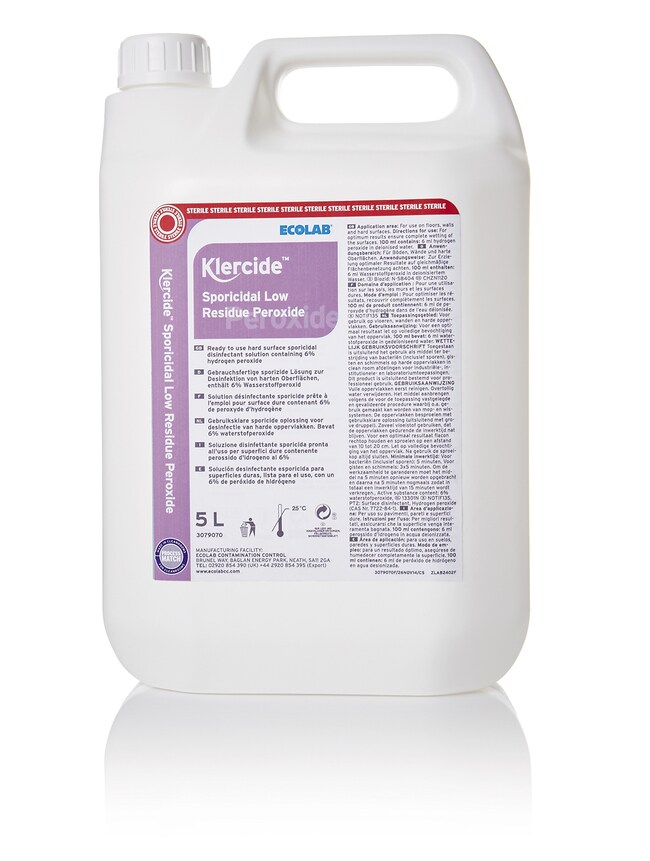 Klercide Sporicidal Low Residue Peroxide DI Sterile 5L
