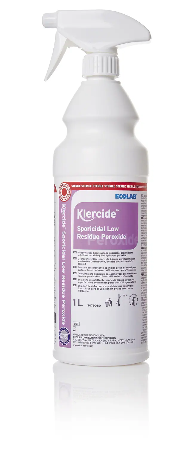 Klercide Sporicidal Low Residue Peroxide blended with DI Spray 1L