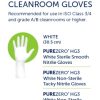 PUREZERO HG3 White Nitrile Cleanroom Gloves whole range 1