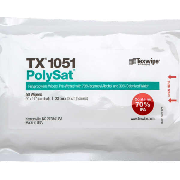 TX1051 polysat tx1051 pre wetted cleanroom wipers non sterile