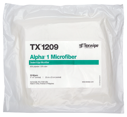 TX1209 alpha1 microfiber tx1209 dry cleanroom wipers non sterile
