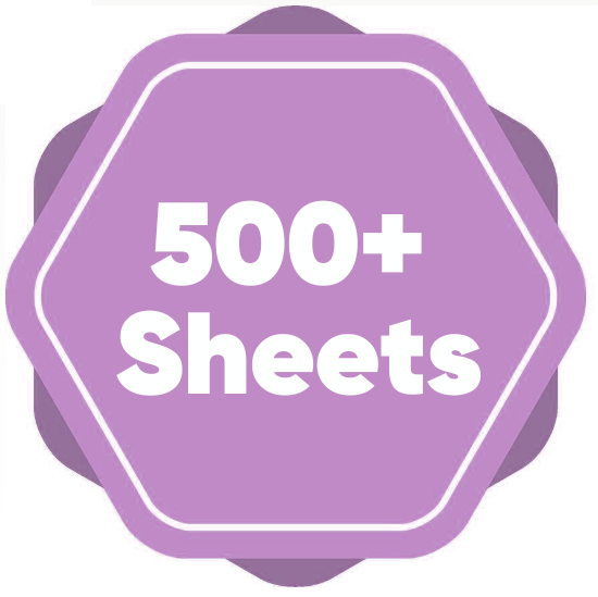 500+Sheets 500+Sheets