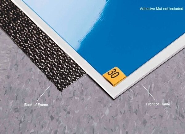 non skid frame for 18 x 36 adhesive mats fw1937 WHITE non skid frame for 18 x 36 adhesive mats fw1937 WHITE