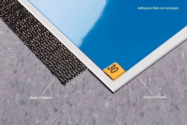 non skid frame for 18 x 36 adhesive mats fw1937 WHITE