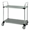 Cleanroom trolley 2 shelf closed shelves