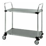 Cleanroom trolley 2 shelf closed shelves