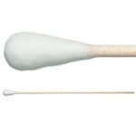 STX705W stx705w spun cotton cleanroom swab with wood handle sterile